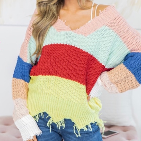 Sweaters - NWT Pink Lily Boutique Striped Sweater